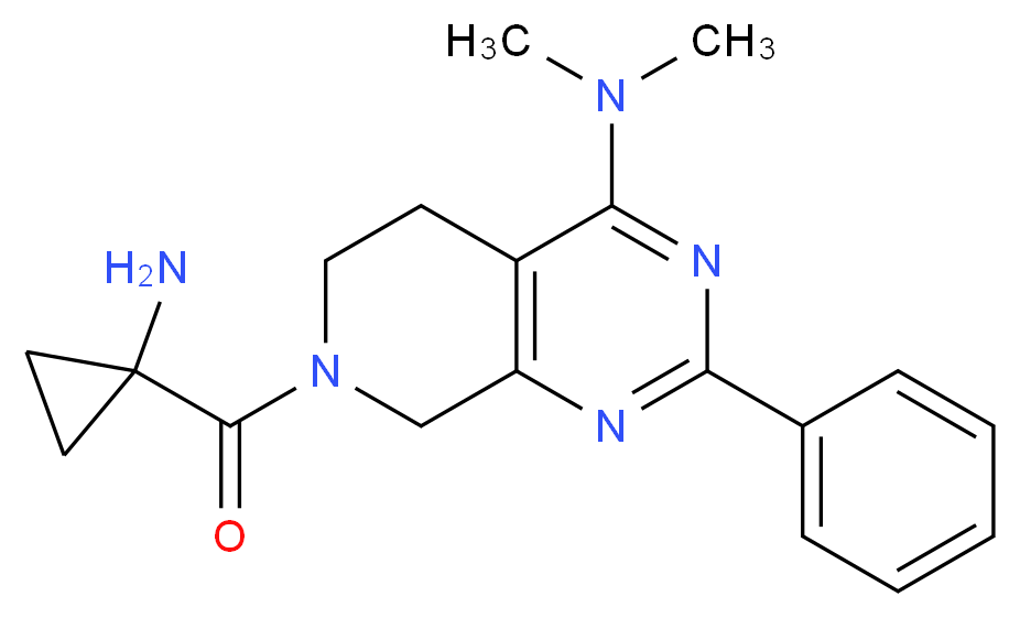 7-[(1-aminocyclopropyl)carbonyl]-N,N-dimethyl-2-phenyl-5,6,7,8-tetrahydropyrido[3,4-d]pyrimidin-4-amine_Molecular_structure_CAS_)