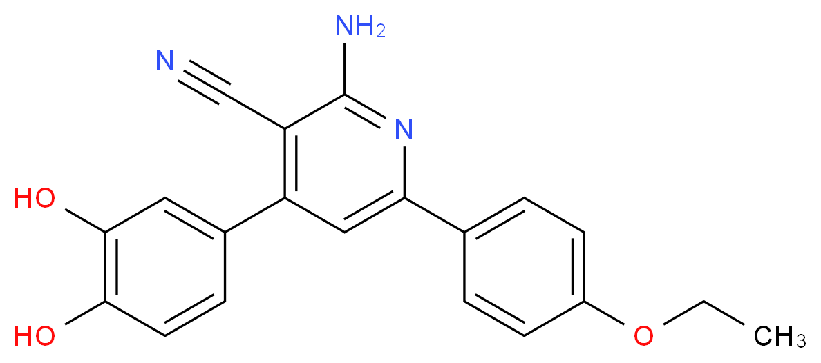 2-amino-4-(3,4-dihydroxyphenyl)-6-(4-ethoxyphenyl)nicotinonitrile_Molecular_structure_CAS_)