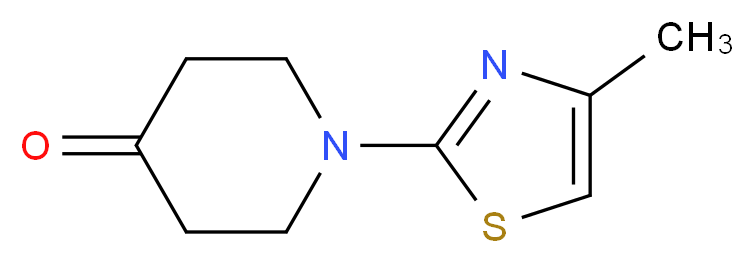 1-(4-methyl-1,3-thiazol-2-yl)piperidin-4-one_Molecular_structure_CAS_)