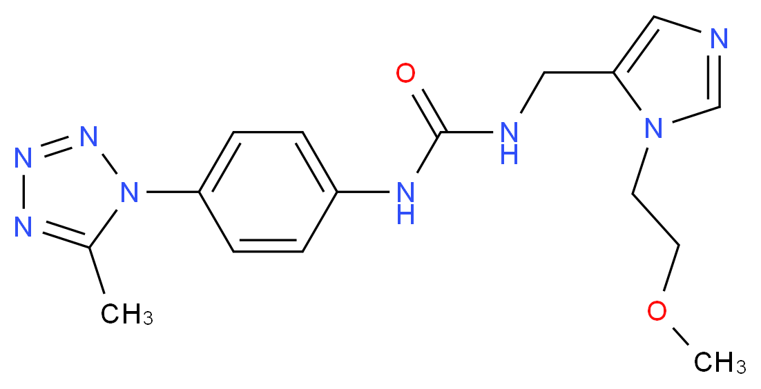 N-{[1-(2-methoxyethyl)-1H-imidazol-5-yl]methyl}-N'-[4-(5-methyl-1H-tetrazol-1-yl)phenyl]urea_Molecular_structure_CAS_)