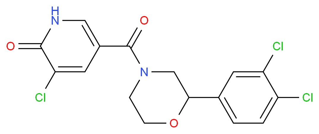 3-chloro-5-{[2-(3,4-dichlorophenyl)morpholin-4-yl]carbonyl}pyridin-2(1H)-one_Molecular_structure_CAS_)