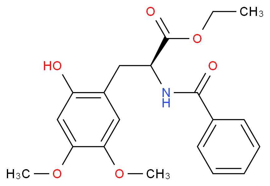 N-BENZOYL-2-HYDROXY-4,5-DIMETHOXYPHENYLALANINE ETHYL ESTER_Molecular_structure_CAS_)