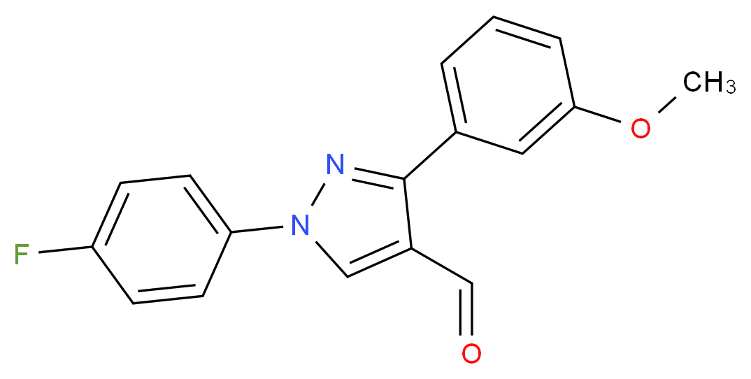 1-(4-fluorophenyl)-3-(3-methoxyphenyl)-1H-pyrazole-4-carbaldehyde_Molecular_structure_CAS_)