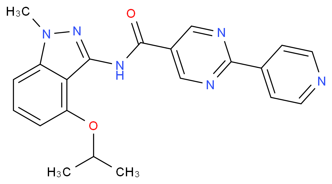 N-(4-isopropoxy-1-methyl-1H-indazol-3-yl)-2-pyridin-4-ylpyrimidine-5-carboxamide_Molecular_structure_CAS_)