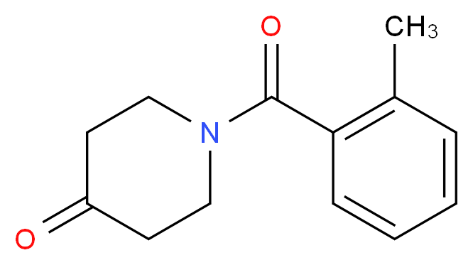 1-[(2-methylphenyl)carbonyl]piperidin-4-one_Molecular_structure_CAS_)