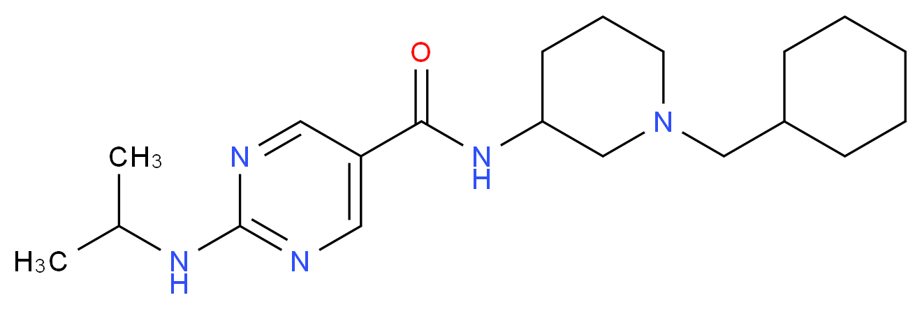 N-[1-(cyclohexylmethyl)-3-piperidinyl]-2-(isopropylamino)-5-pyrimidinecarboxamide_Molecular_structure_CAS_)