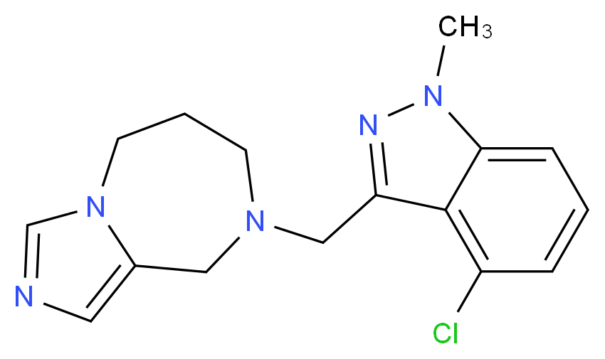 8-[(4-chloro-1-methyl-1H-indazol-3-yl)methyl]-6,7,8,9-tetrahydro-5H-imidazo[1,5-a][1,4]diazepine_Molecular_structure_CAS_)