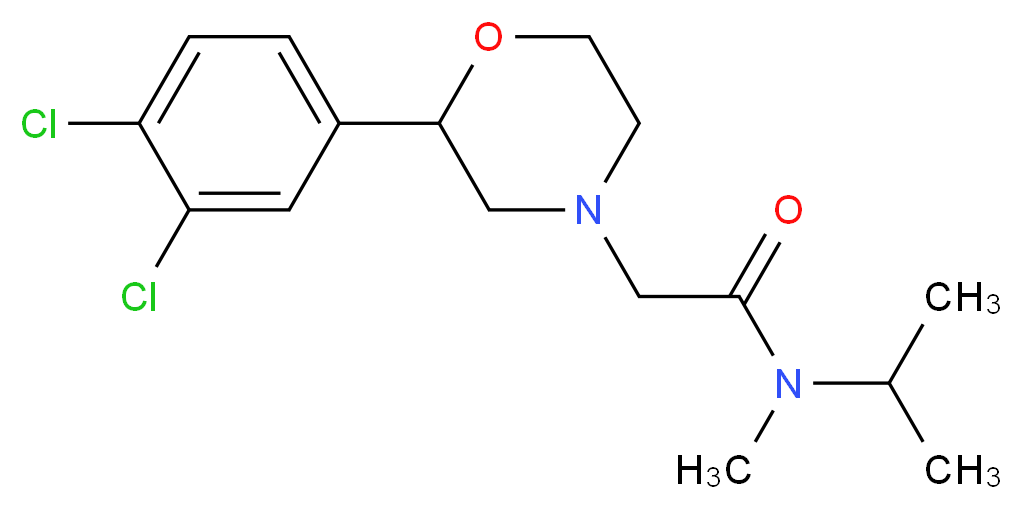 2-[2-(3,4-dichlorophenyl)morpholin-4-yl]-N-isopropyl-N-methylacetamide_Molecular_structure_CAS_)