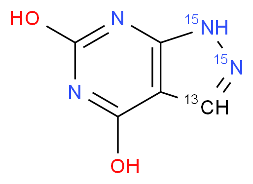 4,6-Dihydroxypyrazolo[3,4-d]pyrimidine-13C,15N2_Molecular_structure_CAS_1217036-71-9)