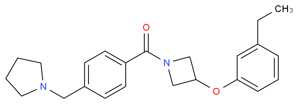 1-(4-{[3-(3-ethylphenoxy)-1-azetidinyl]carbonyl}benzyl)pyrrolidine_Molecular_structure_CAS_)