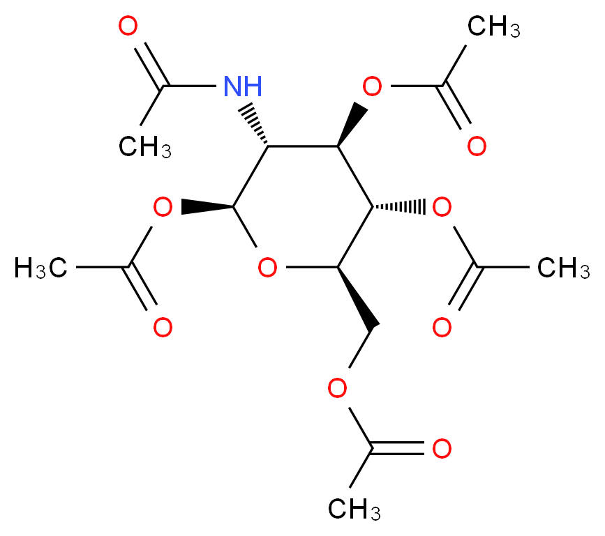 2-Acetamido-2-deoxy-β-D-glucopyranose 1,3,4,6-tetraacetate_Molecular_structure_CAS_7772-79-4)
