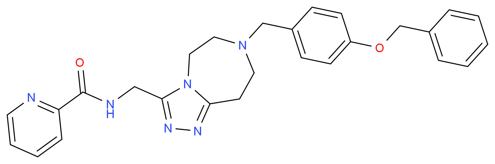 N-({7-[4-(benzyloxy)benzyl]-6,7,8,9-tetrahydro-5H-[1,2,4]triazolo[4,3-d][1,4]diazepin-3-yl}methyl)-2-pyridinecarboxamide_Molecular_structure_CAS_)
