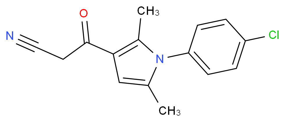 3-[1-(4-Chloro-phenyl)-2,5-dimethyl-1H-pyrrol-3-yl]-3-oxo-propionitrile_Molecular_structure_CAS_)