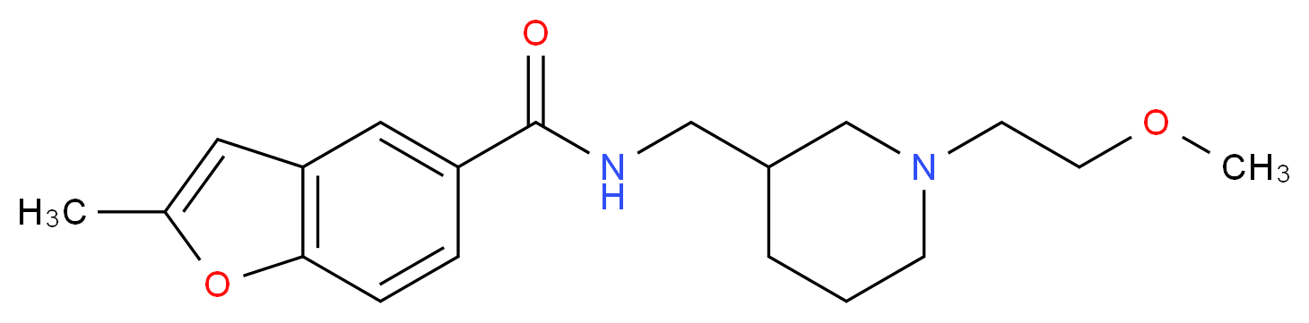 N-{[1-(2-methoxyethyl)piperidin-3-yl]methyl}-2-methyl-1-benzofuran-5-carboxamide_Molecular_structure_CAS_)