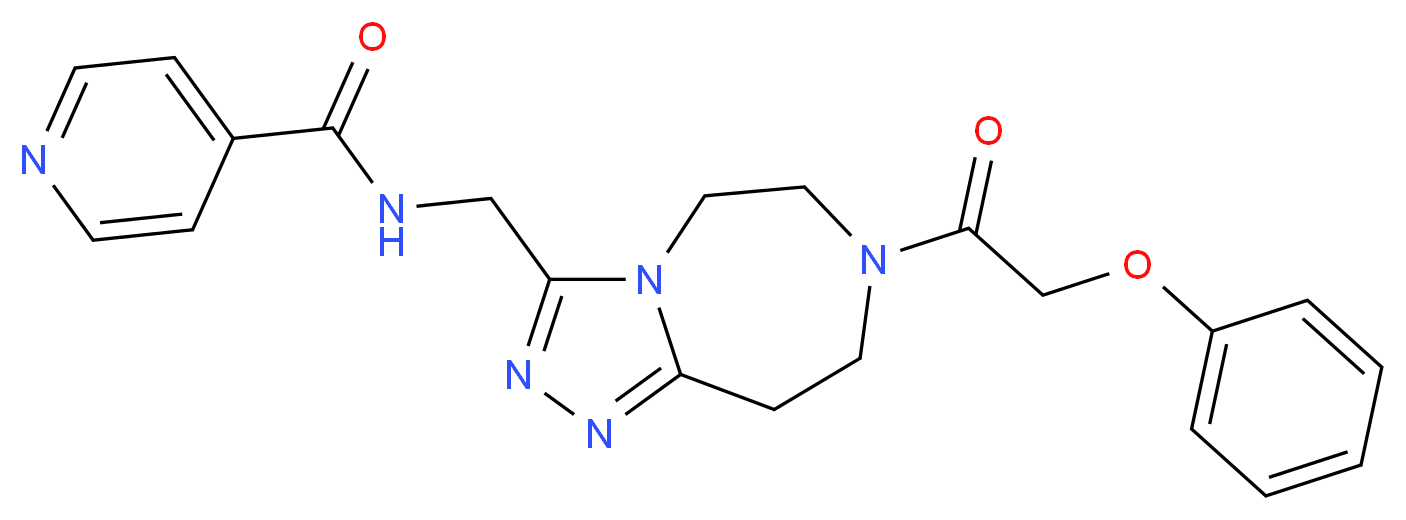 N-{[7-(2-phenoxyacetyl)-6,7,8,9-tetrahydro-5H-[1,2,4]triazolo[4,3-d][1,4]diazepin-3-yl]methyl}isonicotinamide_Molecular_structure_CAS_)