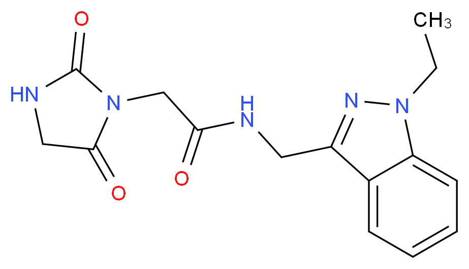 2-(2,5-dioxo-1-imidazolidinyl)-N-[(1-ethyl-1H-indazol-3-yl)methyl]acetamide_Molecular_structure_CAS_)