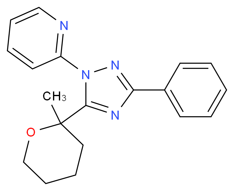 2-[5-(2-methyltetrahydro-2H-pyran-2-yl)-3-phenyl-1H-1,2,4-triazol-1-yl]pyridine_Molecular_structure_CAS_)