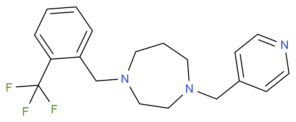 1-(4-pyridinylmethyl)-4-[2-(trifluoromethyl)benzyl]-1,4-diazepane_Molecular_structure_CAS_)