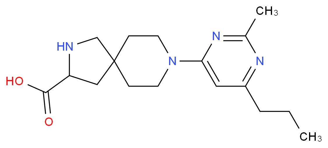 8-(2-methyl-6-propyl-4-pyrimidinyl)-2,8-diazaspiro[4.5]decane-3-carboxylic acid_Molecular_structure_CAS_)