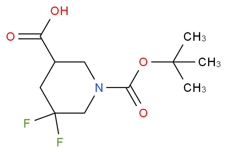 5,5-Difluoro-1,3-piperidinedicarboxylic acid tert-butyl ester_Molecular_structure_CAS_1255666-86-4)