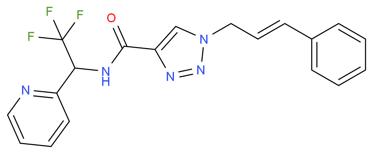 1-[(2E)-3-phenyl-2-propen-1-yl]-N-[2,2,2-trifluoro-1-(2-pyridinyl)ethyl]-1H-1,2,3-triazole-4-carboxamide_Molecular_structure_CAS_)
