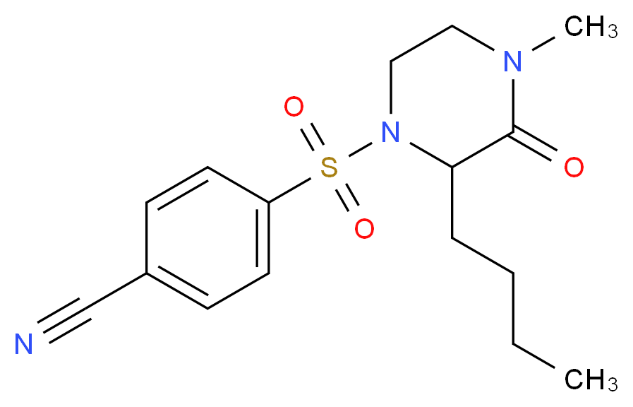 4-[(2-butyl-4-methyl-3-oxo-1-piperazinyl)sulfonyl]benzonitrile_Molecular_structure_CAS_)