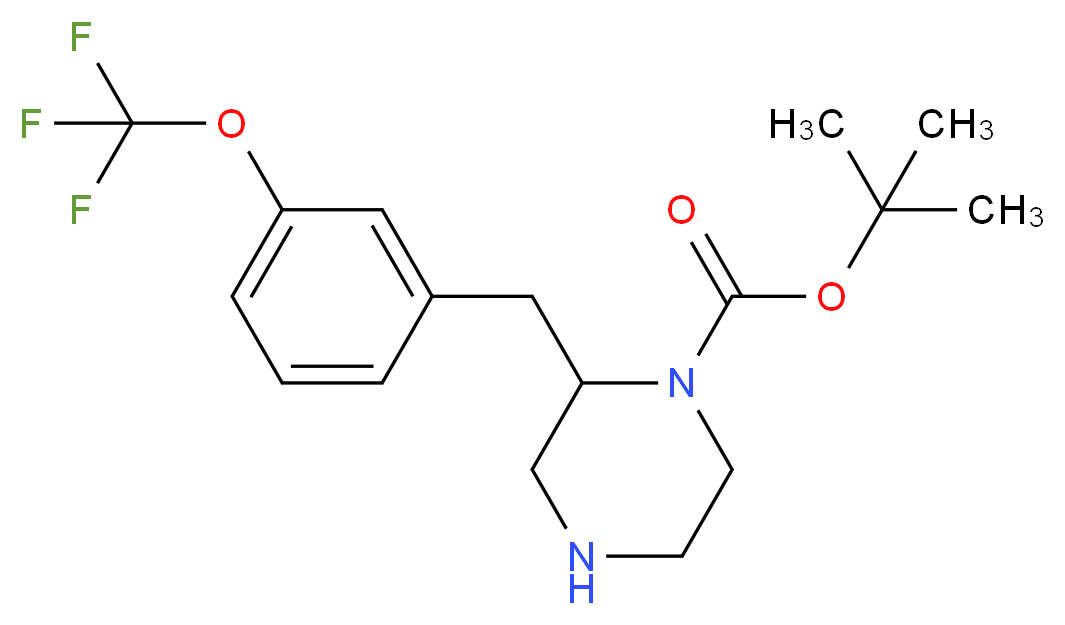 2-(3-TRIFLUOROMETHOXY-BENZYL)-PIPERAZINE-1-CARBOXYLIC ACID TERT-BUTYL ESTER_Molecular_structure_CAS_886774-02-3)