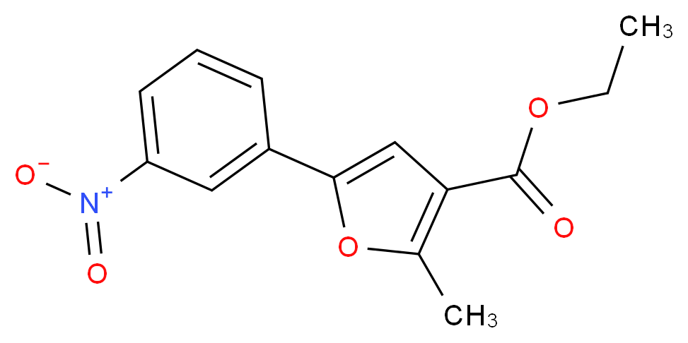 Ethyl 2-methyl-5-(3-nitrophenyl)-3-furoate_Molecular_structure_CAS_175276-71-8)