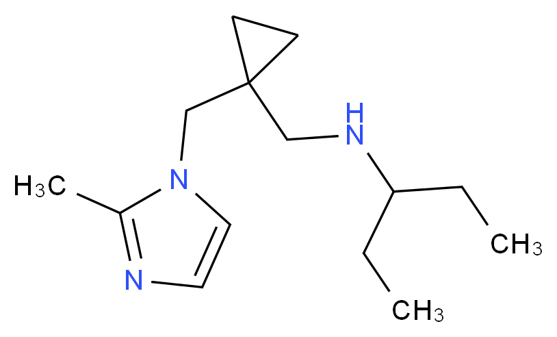 (1-ethylpropyl)({1-[(2-methyl-1H-imidazol-1-yl)methyl]cyclopropyl}methyl)amine_Molecular_structure_CAS_)
