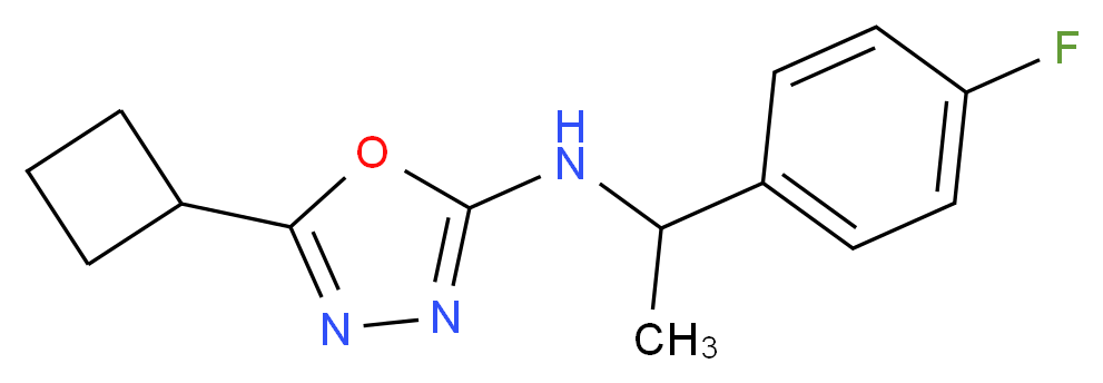 5-cyclobutyl-N-[1-(4-fluorophenyl)ethyl]-1,3,4-oxadiazol-2-amine_Molecular_structure_CAS_)