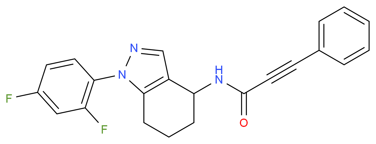 N-[1-(2,4-difluorophenyl)-4,5,6,7-tetrahydro-1H-indazol-4-yl]-3-phenyl-2-propynamide_Molecular_structure_CAS_)