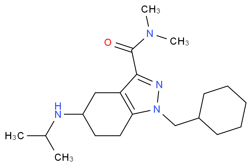 1-(cyclohexylmethyl)-5-(isopropylamino)-N,N-dimethyl-4,5,6,7-tetrahydro-1H-indazole-3-carboxamide_Molecular_structure_CAS_)