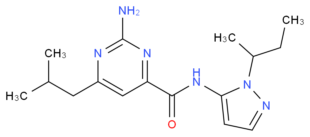 2-amino-N-(1-sec-butyl-1H-pyrazol-5-yl)-6-isobutylpyrimidine-4-carboxamide_Molecular_structure_CAS_)