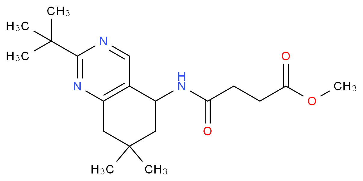 methyl 4-[(2-tert-butyl-7,7-dimethyl-5,6,7,8-tetrahydro-5-quinazolinyl)amino]-4-oxobutanoate_Molecular_structure_CAS_)