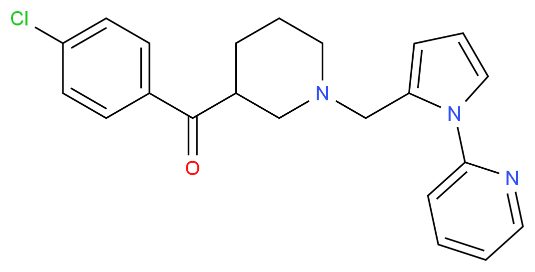 (4-chlorophenyl)(1-{[1-(2-pyridinyl)-1H-pyrrol-2-yl]methyl}-3-piperidinyl)methanone_Molecular_structure_CAS_)