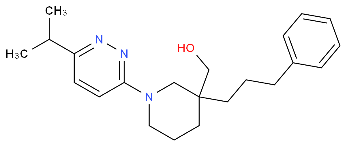 [1-(6-isopropylpyridazin-3-yl)-3-(3-phenylpropyl)piperidin-3-yl]methanol_Molecular_structure_CAS_)