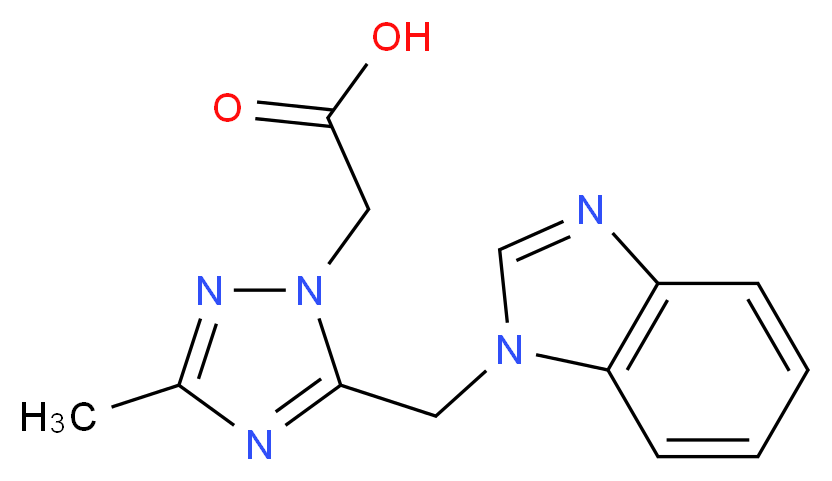 [5-(1H-benzimidazol-1-ylmethyl)-3-methyl-1H-1,2,4-triazol-1-yl]acetic acid_Molecular_structure_CAS_)
