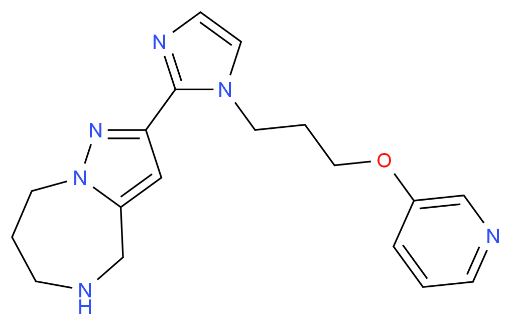 2-{1-[3-(3-pyridinyloxy)propyl]-1H-imidazol-2-yl}-5,6,7,8-tetrahydro-4H-pyrazolo[1,5-a][1,4]diazepine_Molecular_structure_CAS_)
