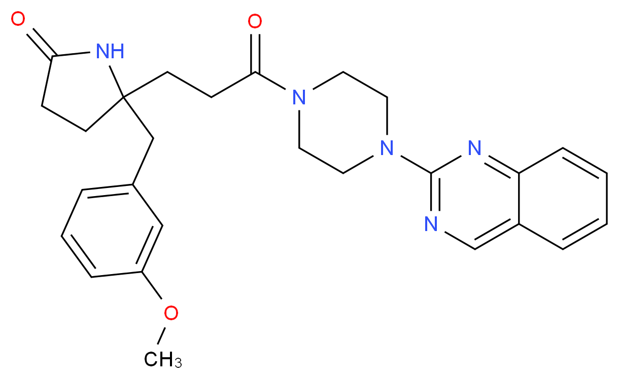5-(3-methoxybenzyl)-5-{3-oxo-3-[4-(2-quinazolinyl)-1-piperazinyl]propyl}-2-pyrrolidinone_Molecular_structure_CAS_)