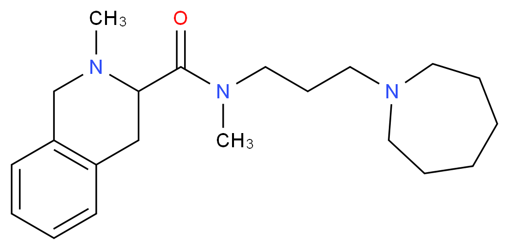 N-[3-(1-azepanyl)propyl]-N,2-dimethyl-1,2,3,4-tetrahydro-3-isoquinolinecarboxamide_Molecular_structure_CAS_)