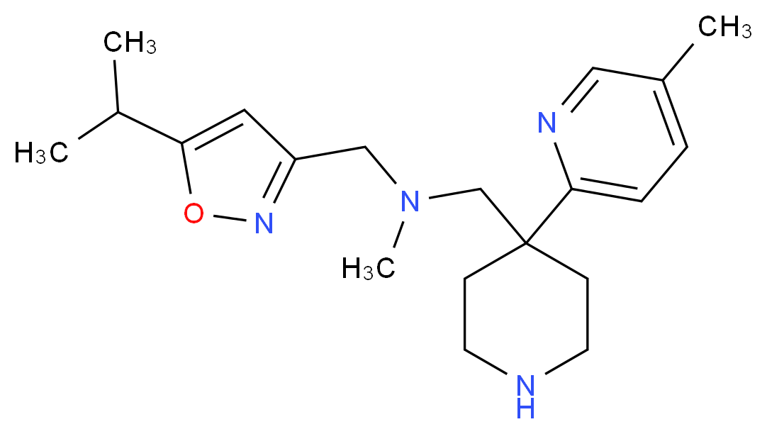 1-(5-isopropylisoxazol-3-yl)-N-methyl-N-{[4-(5-methylpyridin-2-yl)piperidin-4-yl]methyl}methanamine_Molecular_structure_CAS_)