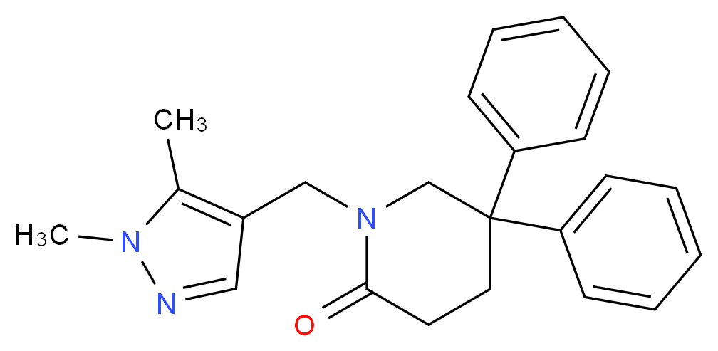 1-[(1,5-dimethyl-1H-pyrazol-4-yl)methyl]-5,5-diphenylpiperidin-2-one_Molecular_structure_CAS_)