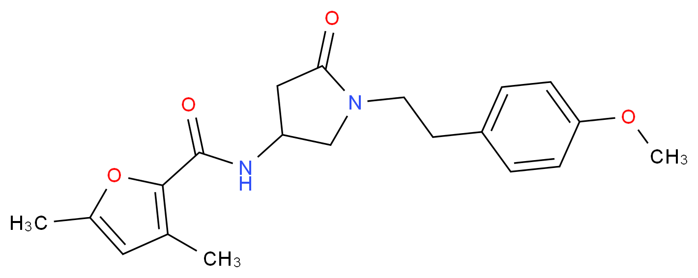 N-{1-[2-(4-methoxyphenyl)ethyl]-5-oxo-3-pyrrolidinyl}-3,5-dimethyl-2-furamide_Molecular_structure_CAS_)