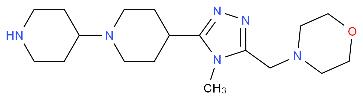 4-[4-methyl-5-(morpholin-4-ylmethyl)-4H-1,2,4-triazol-3-yl]-1,4'-bipiperidine_Molecular_structure_CAS_)