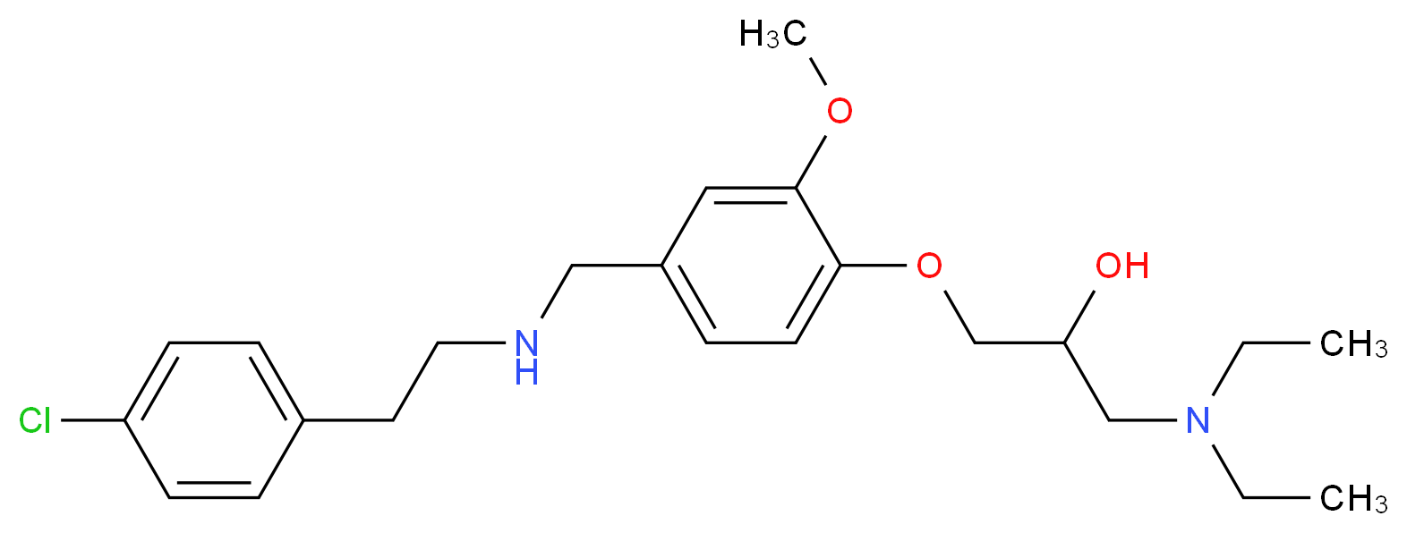 1-[4-({[2-(4-chlorophenyl)ethyl]amino}methyl)-2-methoxyphenoxy]-3-(diethylamino)-2-propanol_Molecular_structure_CAS_)