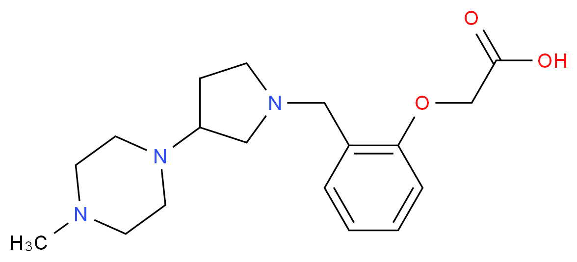 (2-{[3-(4-methylpiperazin-1-yl)pyrrolidin-1-yl]methyl}phenoxy)acetic acid_Molecular_structure_CAS_)