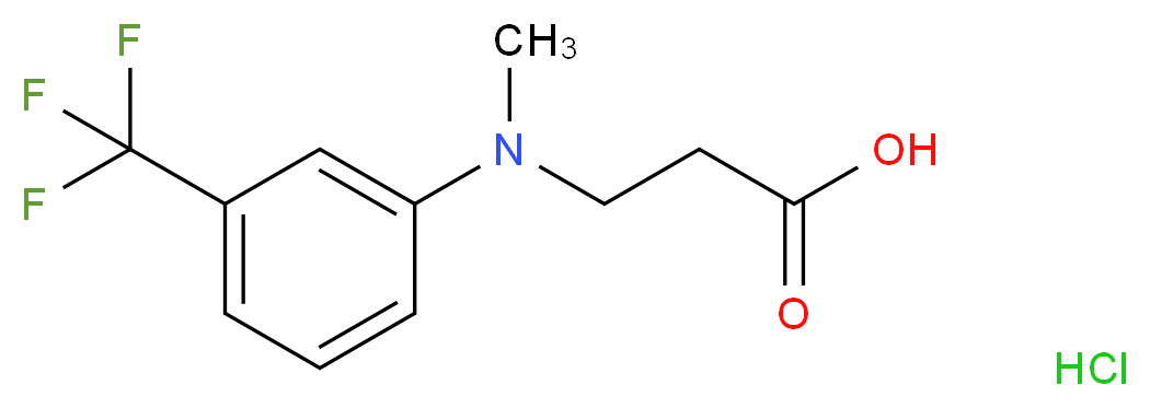 3-[Methyl-(3-trifluoromethyl-phenyl)-amino]-propionic acid hydrochloride_Molecular_structure_CAS_1185101-15-8)