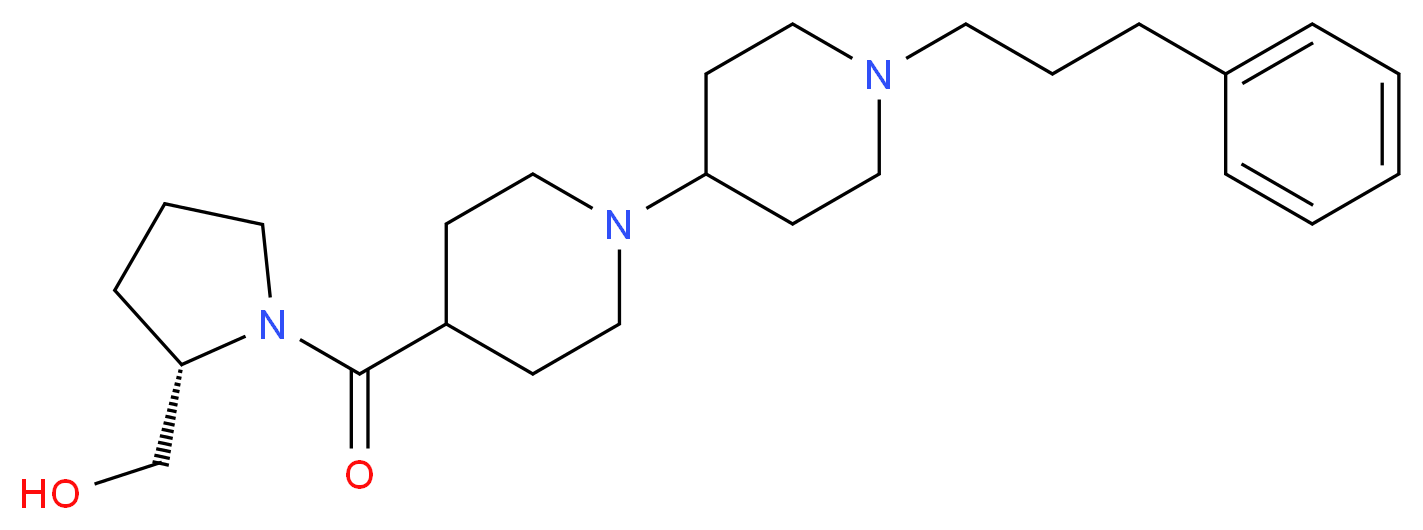 ((2S)-1-{[1'-(3-phenylpropyl)-1,4'-bipiperidin-4-yl]carbonyl}-2-pyrrolidinyl)methanol_Molecular_structure_CAS_)