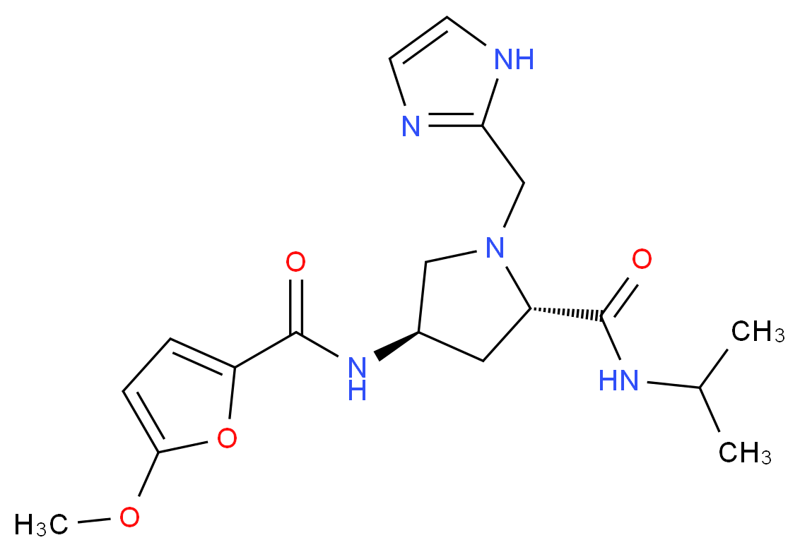 (4R)-1-(1H-imidazol-2-ylmethyl)-N-isopropyl-4-[(5-methoxy-2-furoyl)amino]-L-prolinamide_Molecular_structure_CAS_)