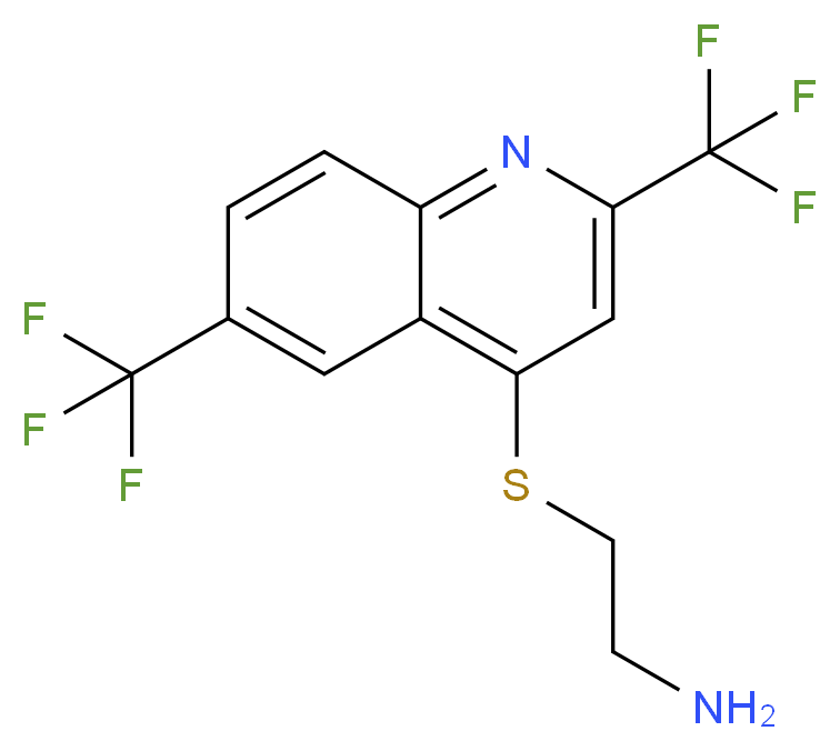 4-(2-Aminoethylthio)-2,6-bis(trifluoromethyl)quinoline 97%_Molecular_structure_CAS_)
